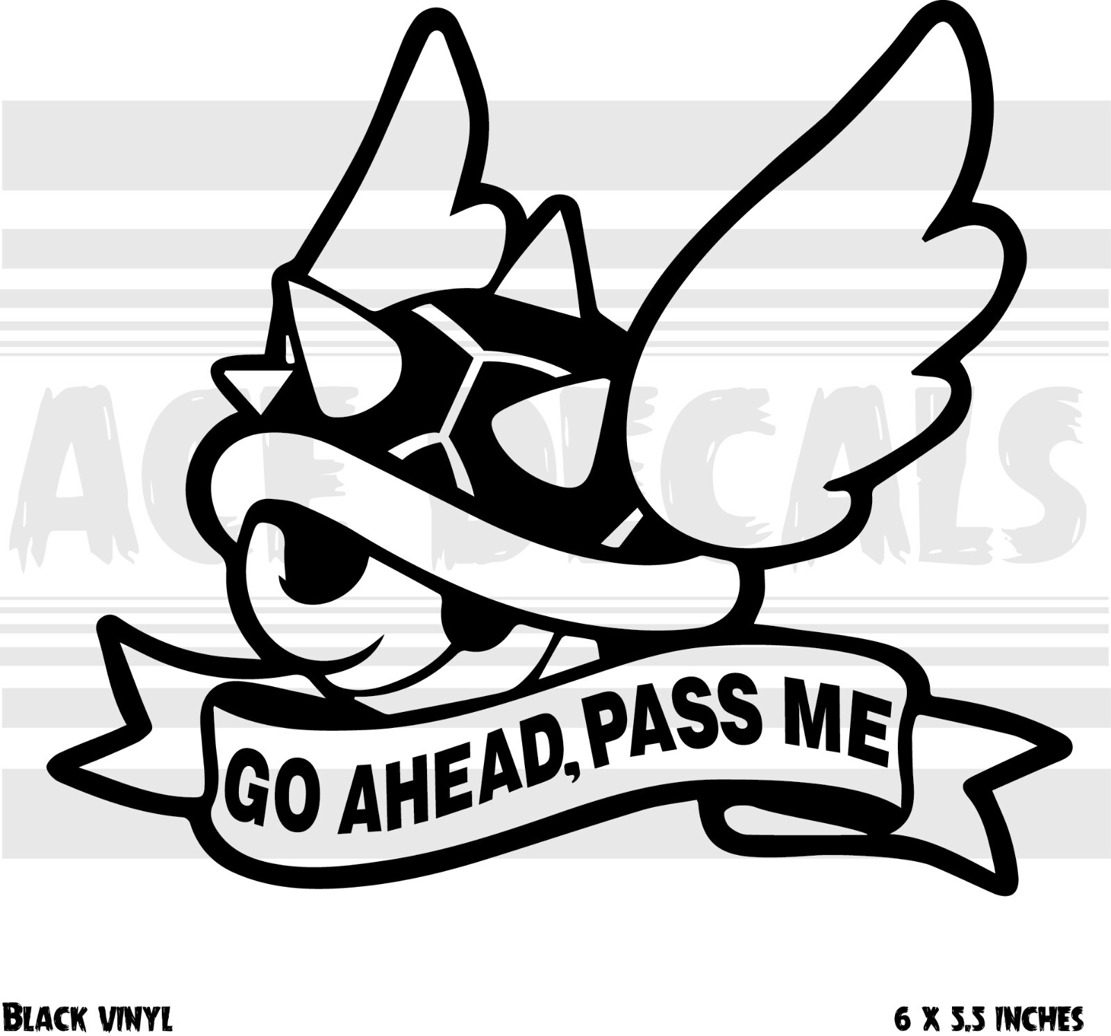 Mario Kart – Blue Shell – GO AHEAD, PASS ME – Nintendo – Funny – decal sticker