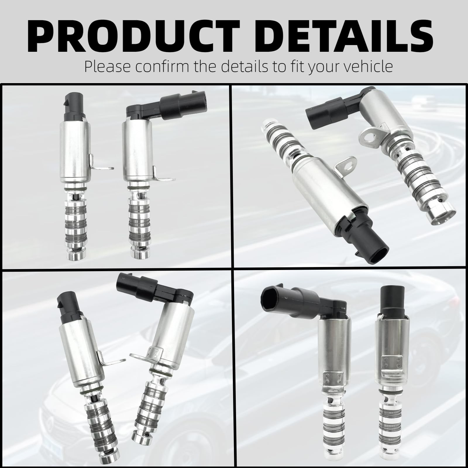 Engine Variable Valve Timing Solenoid VVT 2-pc Intake Exhaust Compa… Fast Ship