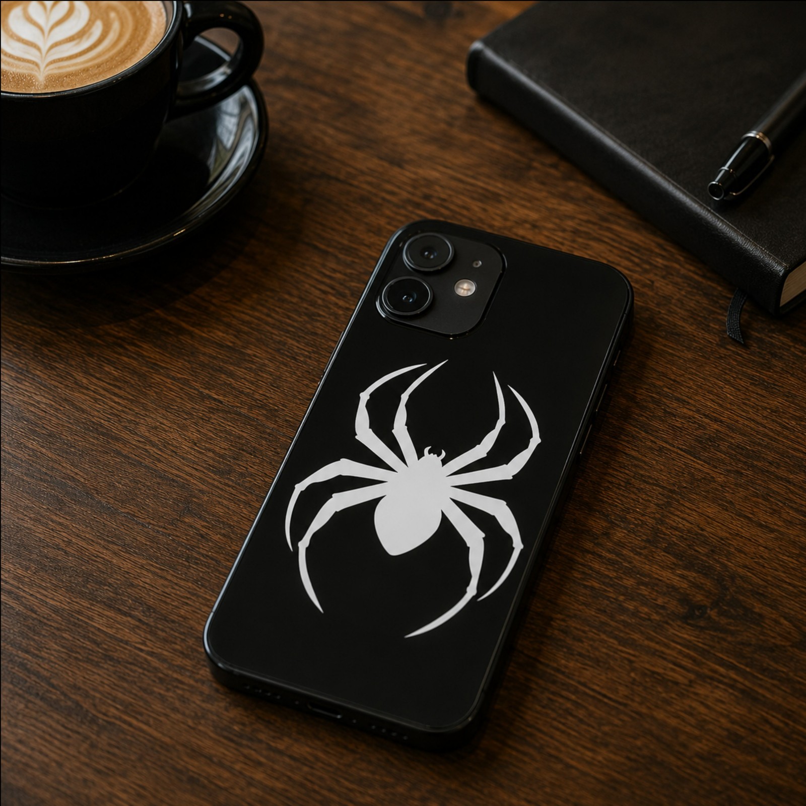 Black Widow Spider Vinyl Decal Sticker – Car Truck Window Laptop Cup Oracal 651