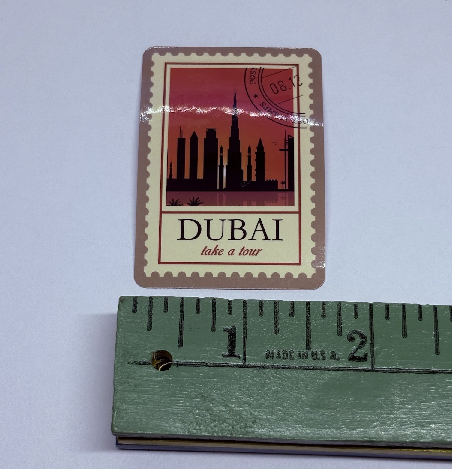 Dubai Skylines Postage Stamp Novelty Sticker Vinyl Decal Travel Cool Art Tc9