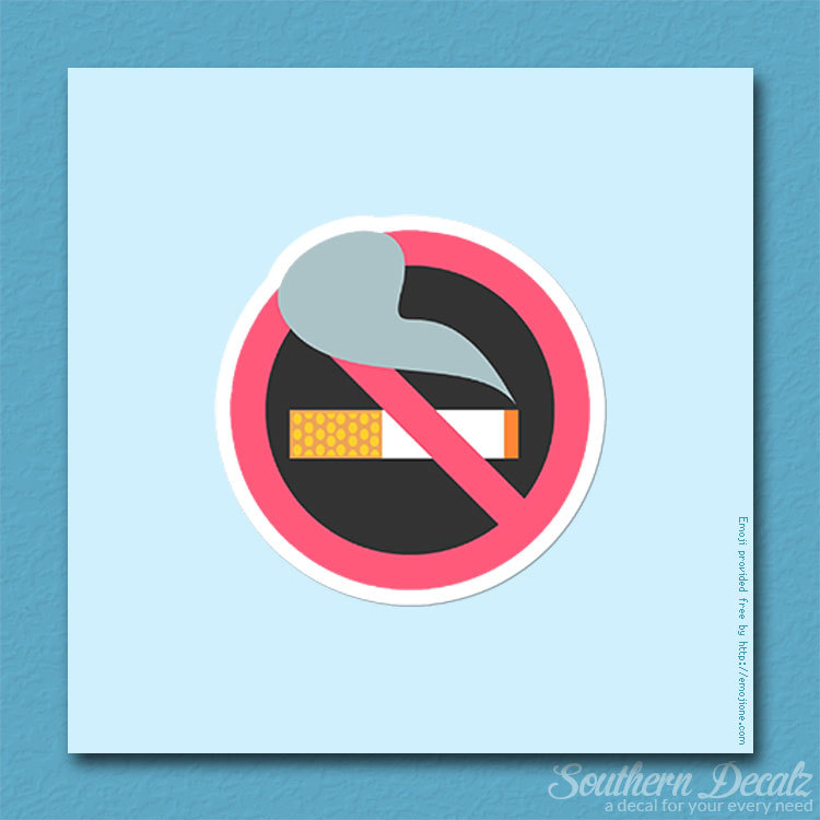 No Smoking Warning – Vinyl Decal Sticker – c148 – 4" x 3.75"