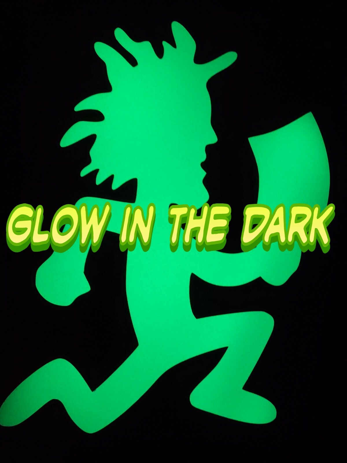 GLOW IN THE DARK HATCHETMAN SMALL TO BIG STICKER INSANE CLOWN POSSE TWIZTID ICP