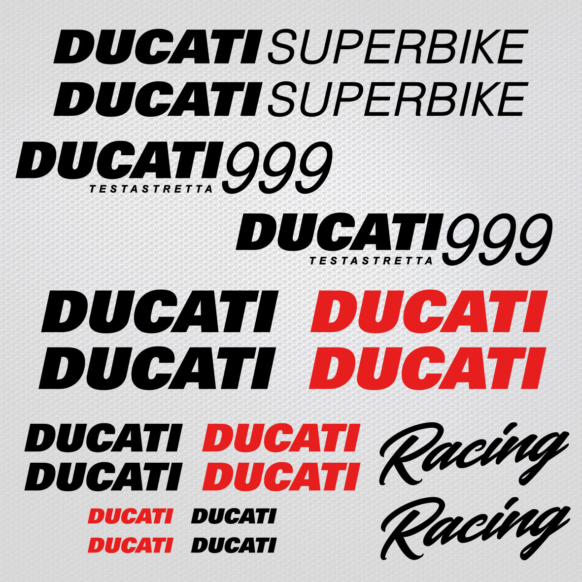 DUCATI Superbike decal Testastretta 999 S sticker kit streetfighter vinyl ORACAL