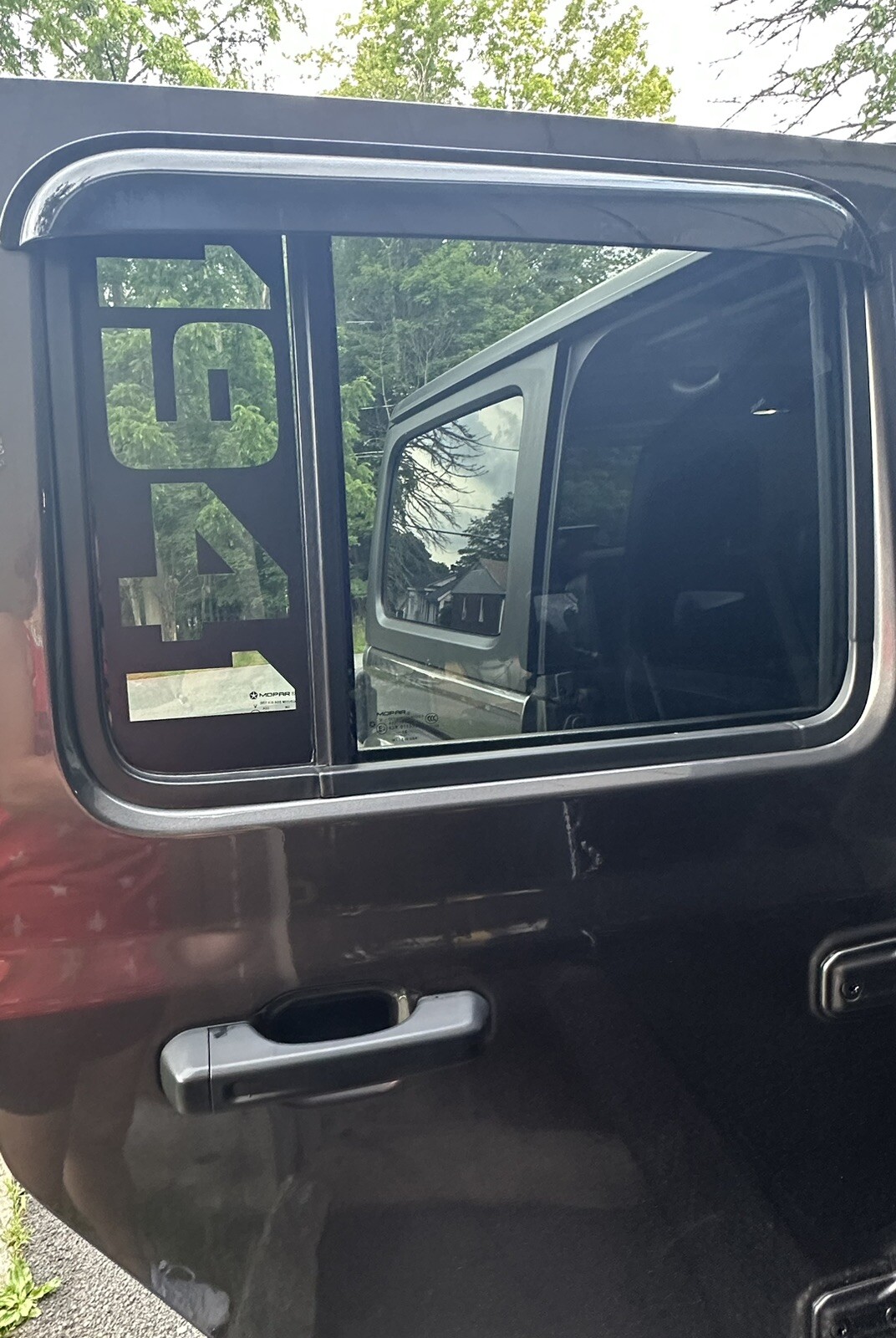 1941 Small Window decal fits 4 Door 2018-2023 Jeep Wrangler Rubicon Sahara