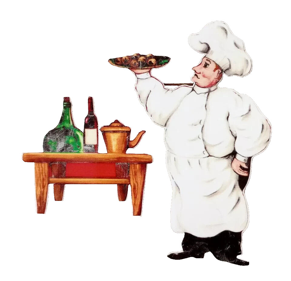 italian chef kitchen wall sticker table glossy 4.5 inch