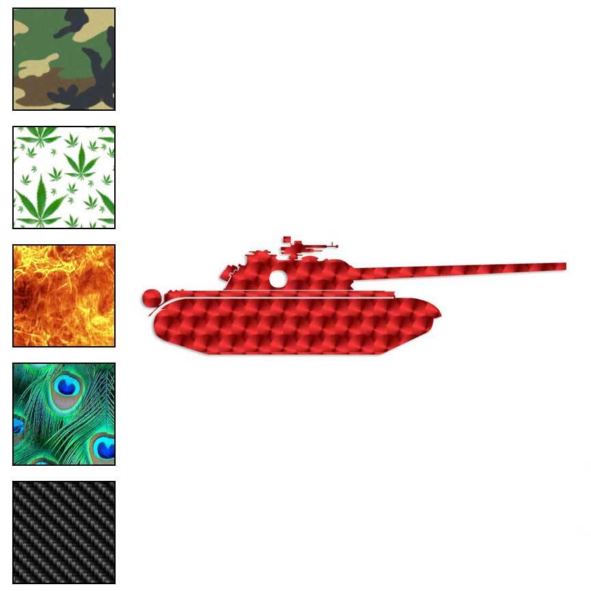 Tank Army, Vinyl Decal Sticker, 40 Patterns & 3 Sizes, #1401