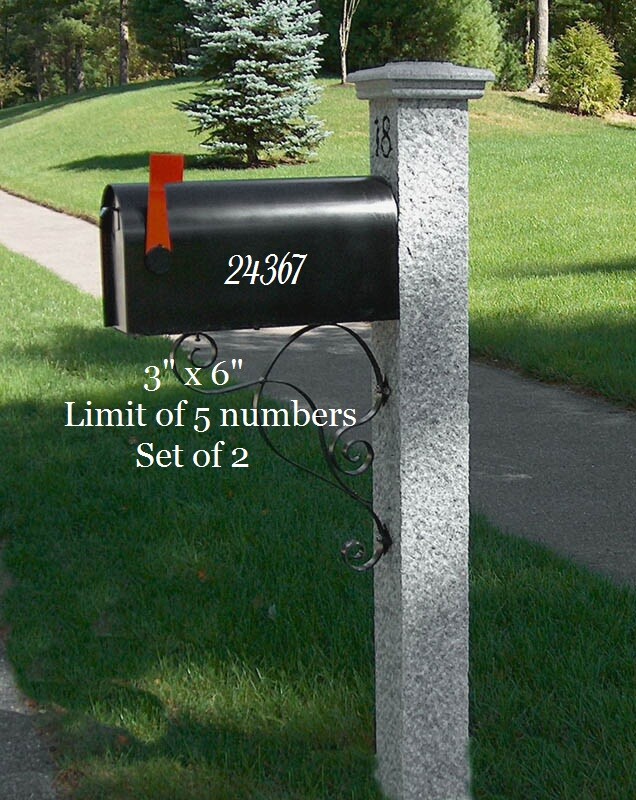 Mailbox numbers set decal sticker