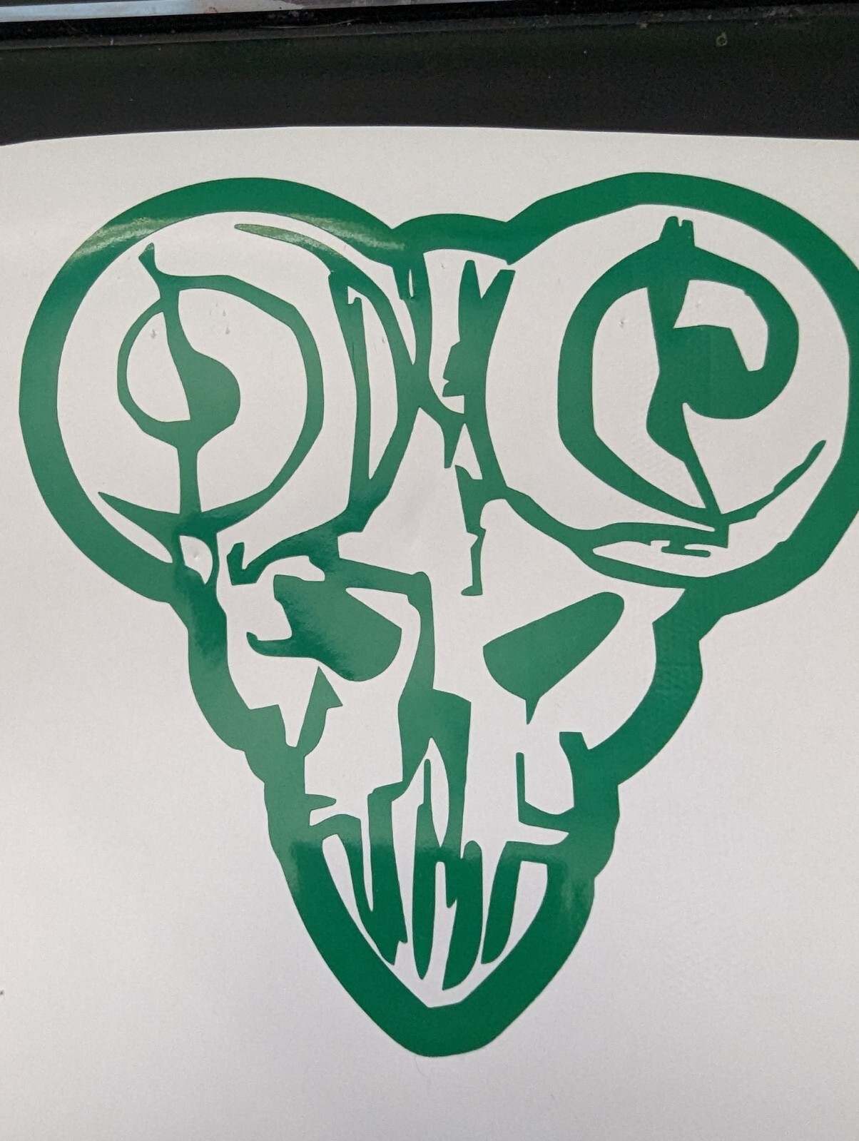4inch Pick of Destiny Tenacious D inspired cut vinyl decal green horns pod jb kg