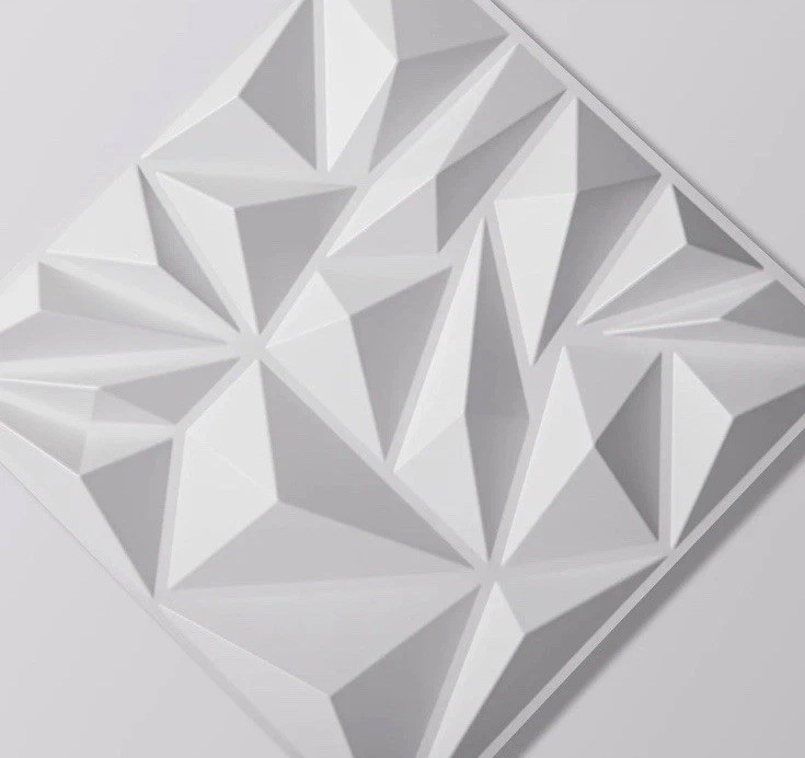 3D Wall Panels 33 Pack 12×12 PVC Textured Accent Wall Diamond Design Wall Decor