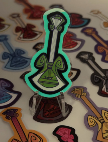 Adam’s Guitars – Hazbin Hotel Fanmade 2” Vinyl Stickers