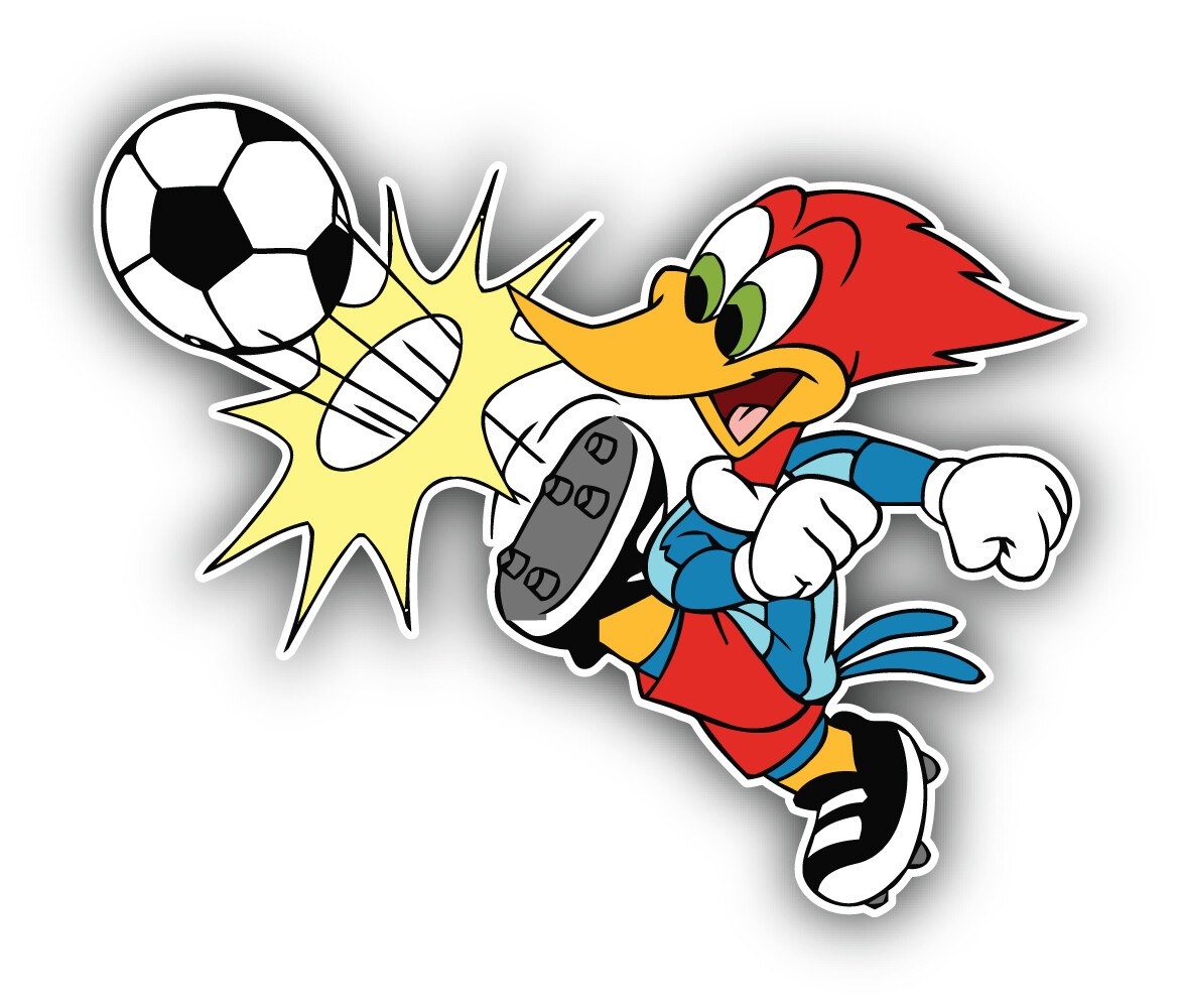 Woody Woodpecker Cartoon Football Sticker Bumper Decal – "SIZES"