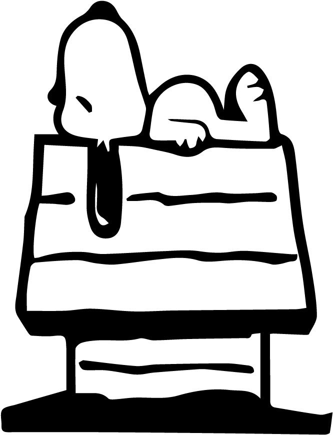 SNOOPY doghouse Peanuts VINYL DECAL die cut sticker, Charlie Brown, Cartoon