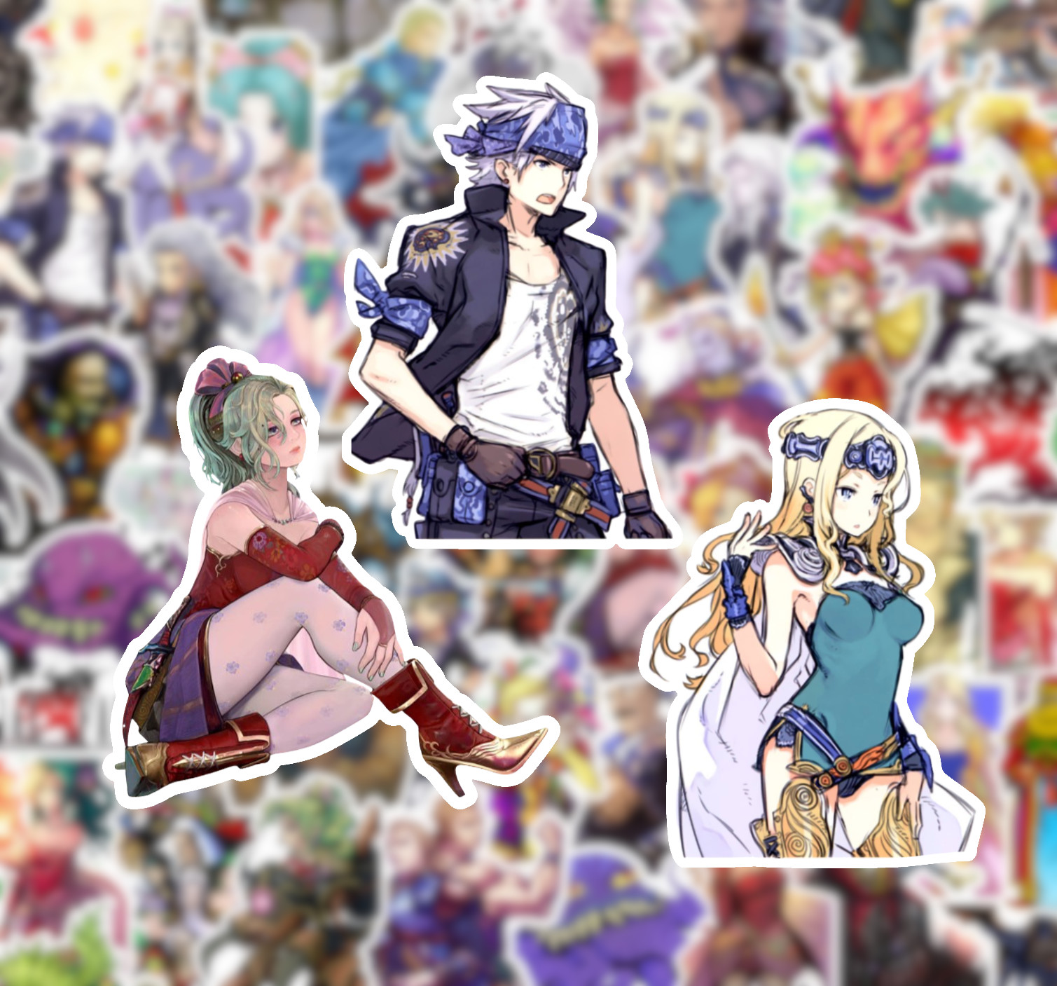 25/50 Final Fantasy VI Sticker Pack – Waterproof Vinyl – FF6 Kefka Locke