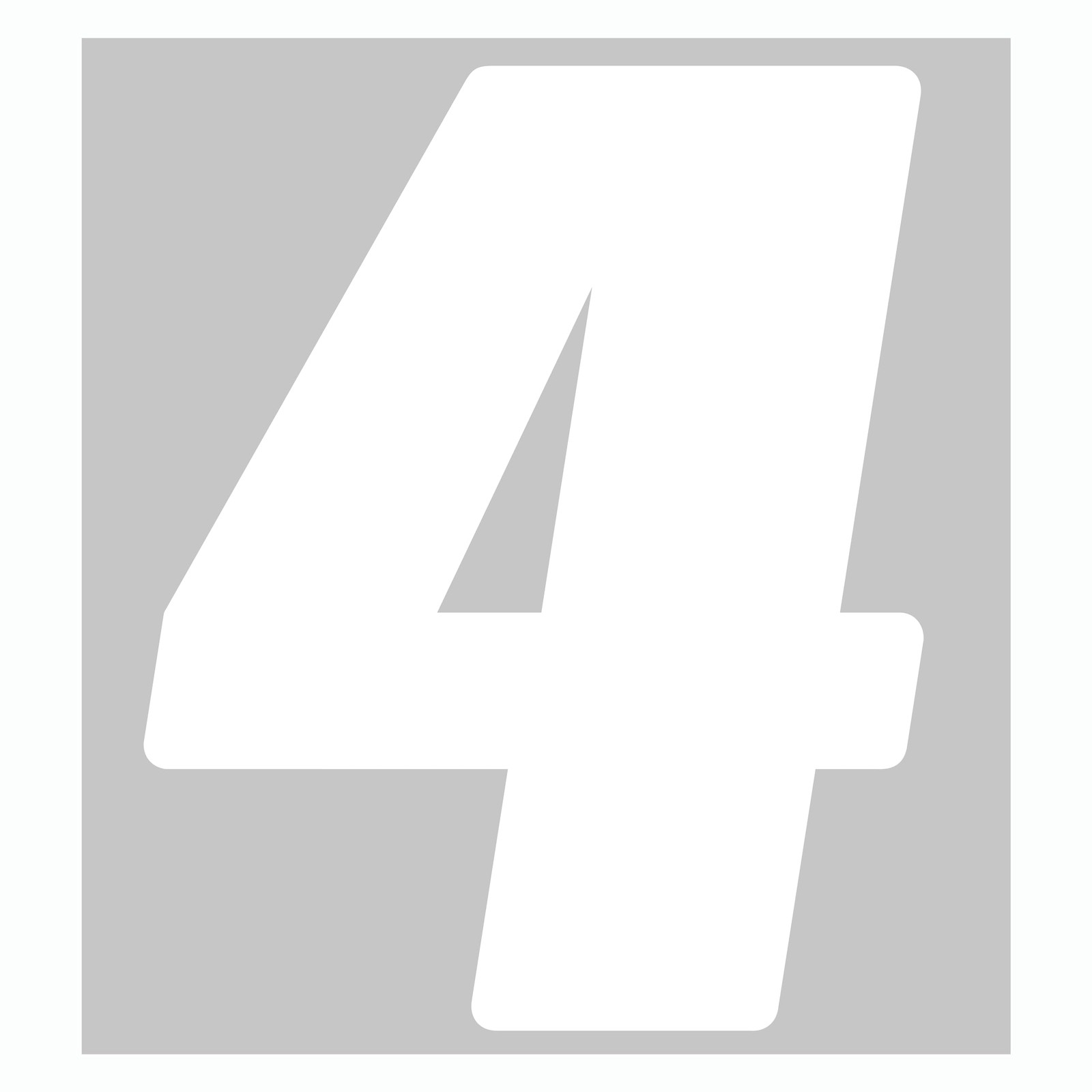 5.5 Inch White Motorsport Number Decal High Gloss Vinyl for Motocross Racing