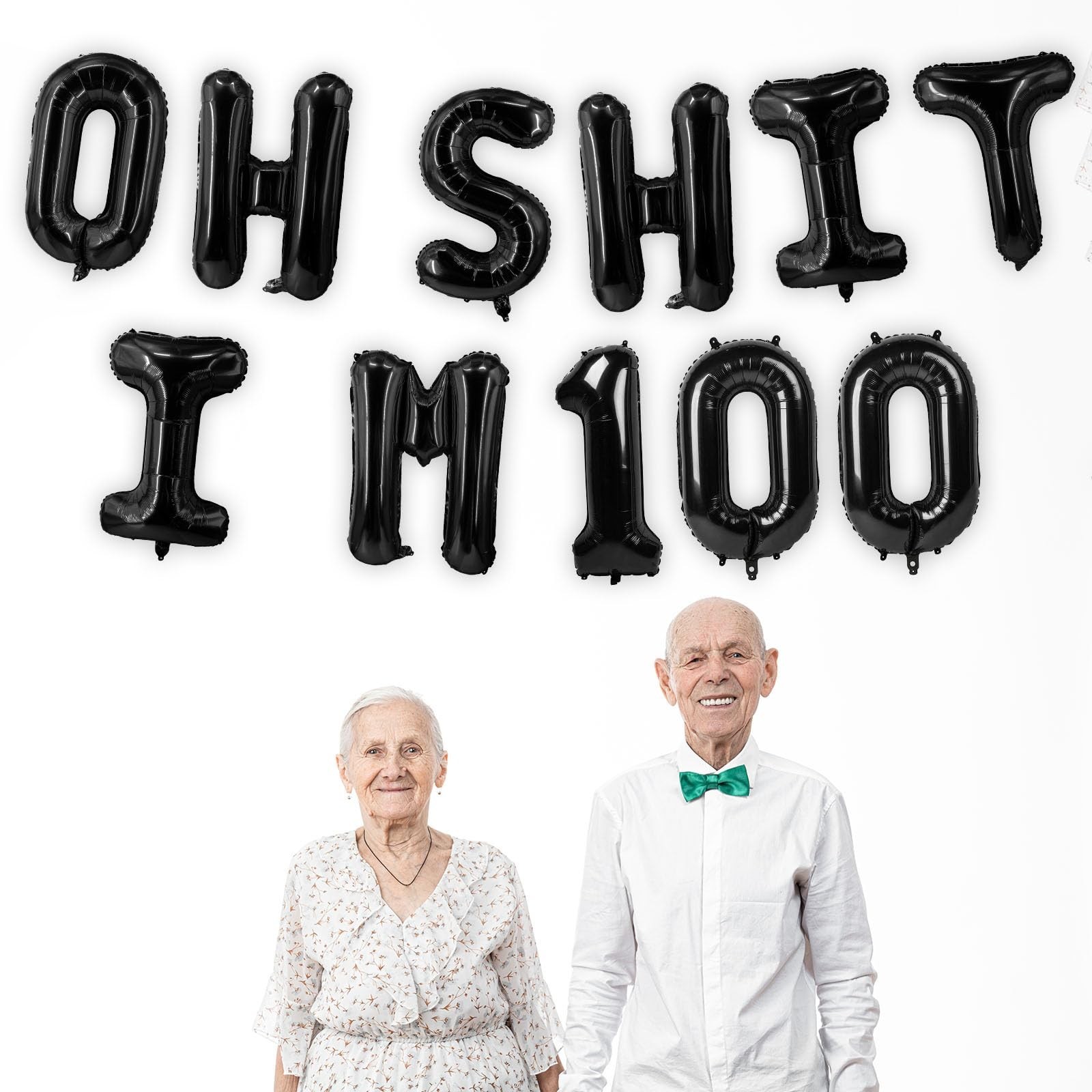 Oh I’m 100! Latex Balloons 16 Inch Black Hallo One Hundred Cheers to 100 Y