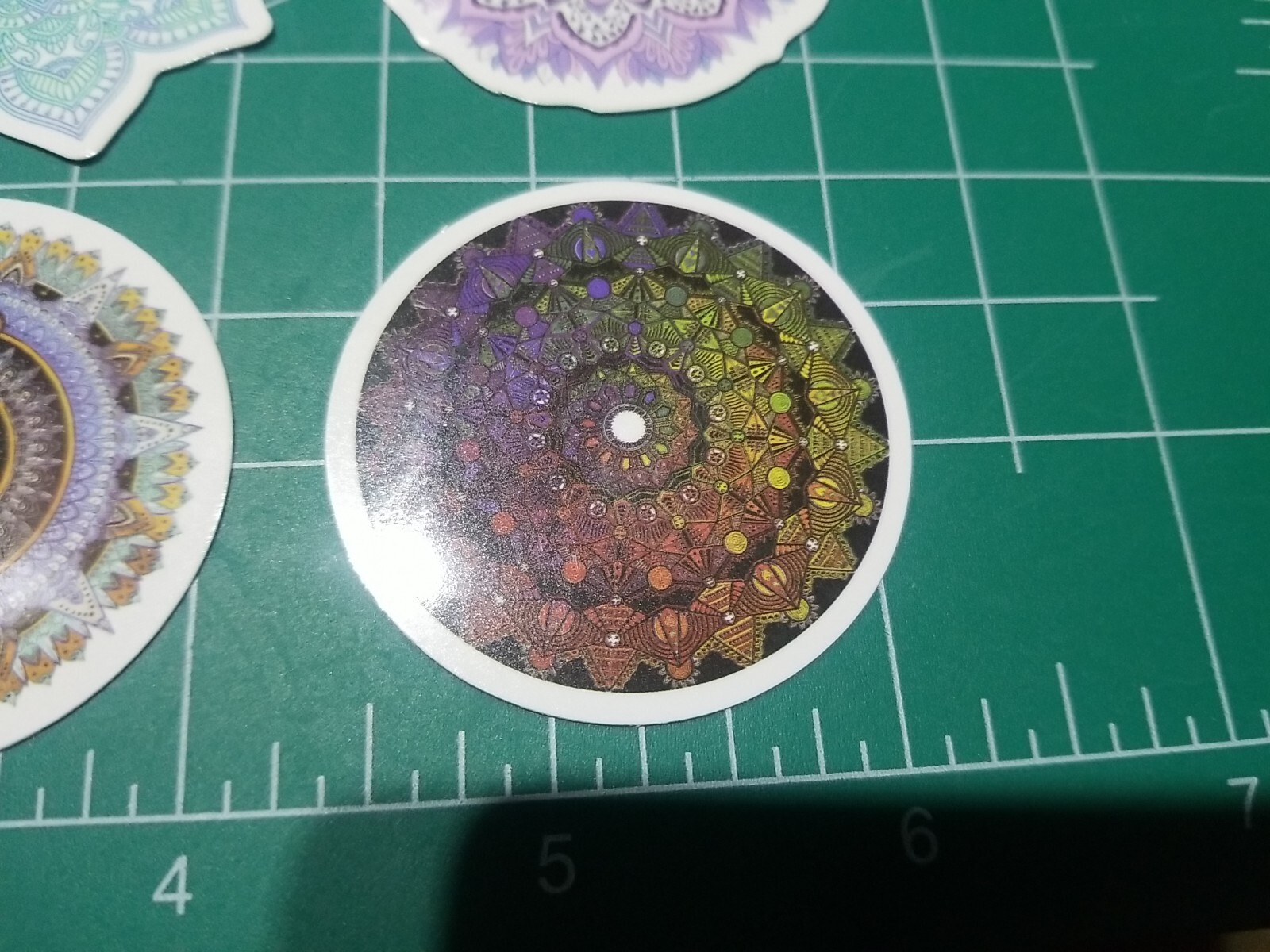 Set Of 6 Mandala Vinyl Decal Stickers Waterproof. 1 3/4" Round. Lot 4
