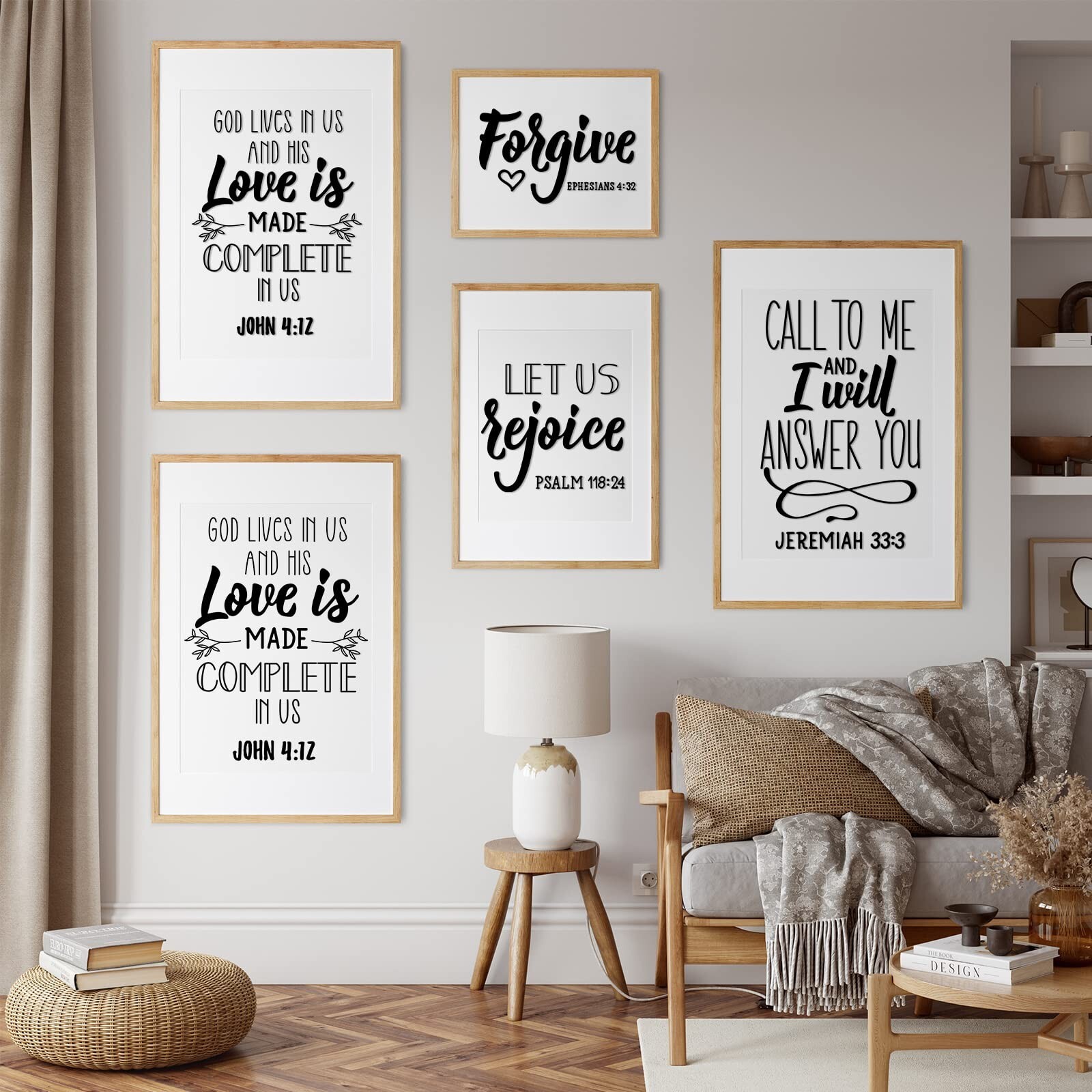 Sabary 12 Pcs Bible Verse Wall Decals Religious Scripture Wall Art Inspiratio…