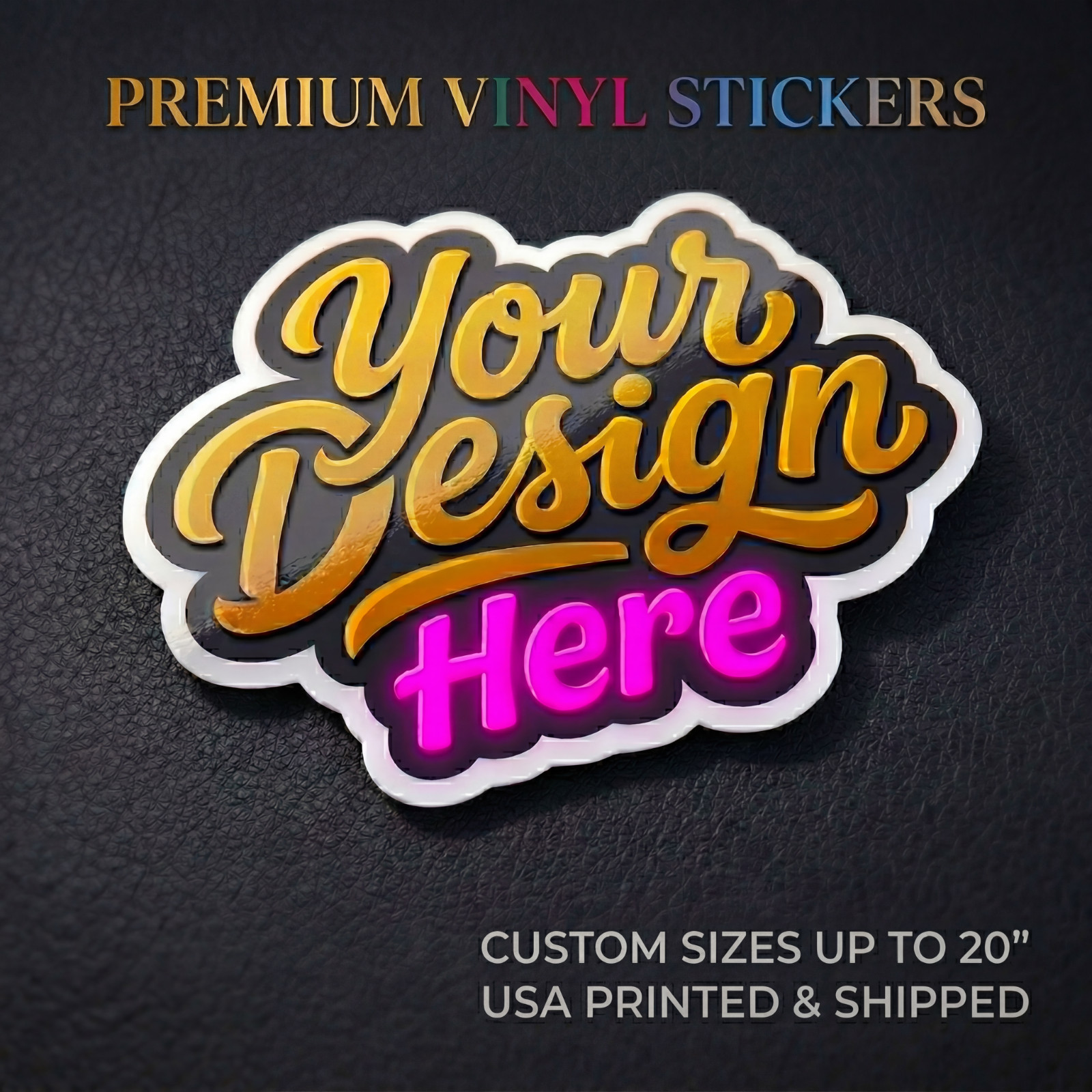 Custom Vinyl Stickers Decals Any Shape Die Cut Logo Waterproof 2"-20" USA