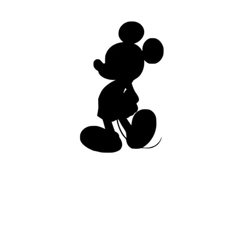 Mickey Mouse Silhouette Decal Sticker for Macbook Laptop Car Window Wall Decor