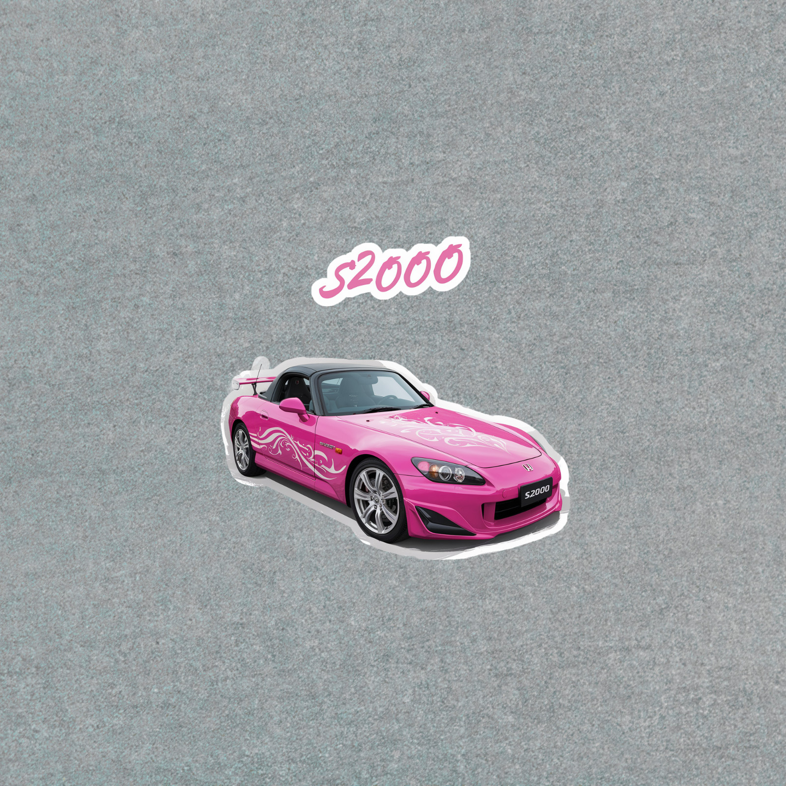 Hot Pink Honda S2000 Sports Car Sticker – JDM Style Decal for Auto Enthusiasts #