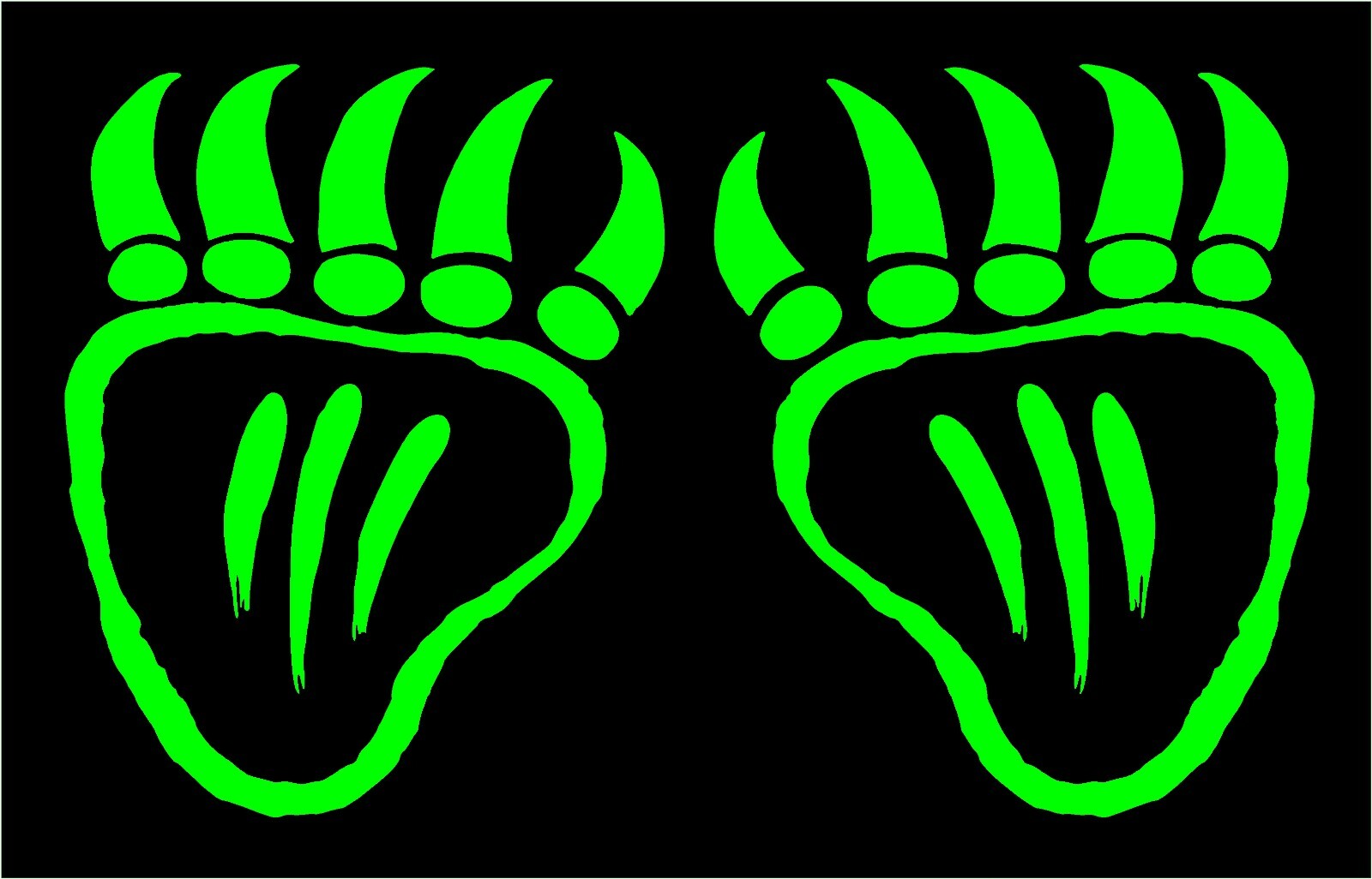 Bear Paws Decal Southwestern Tracks vinyl car window sticker mirrored image