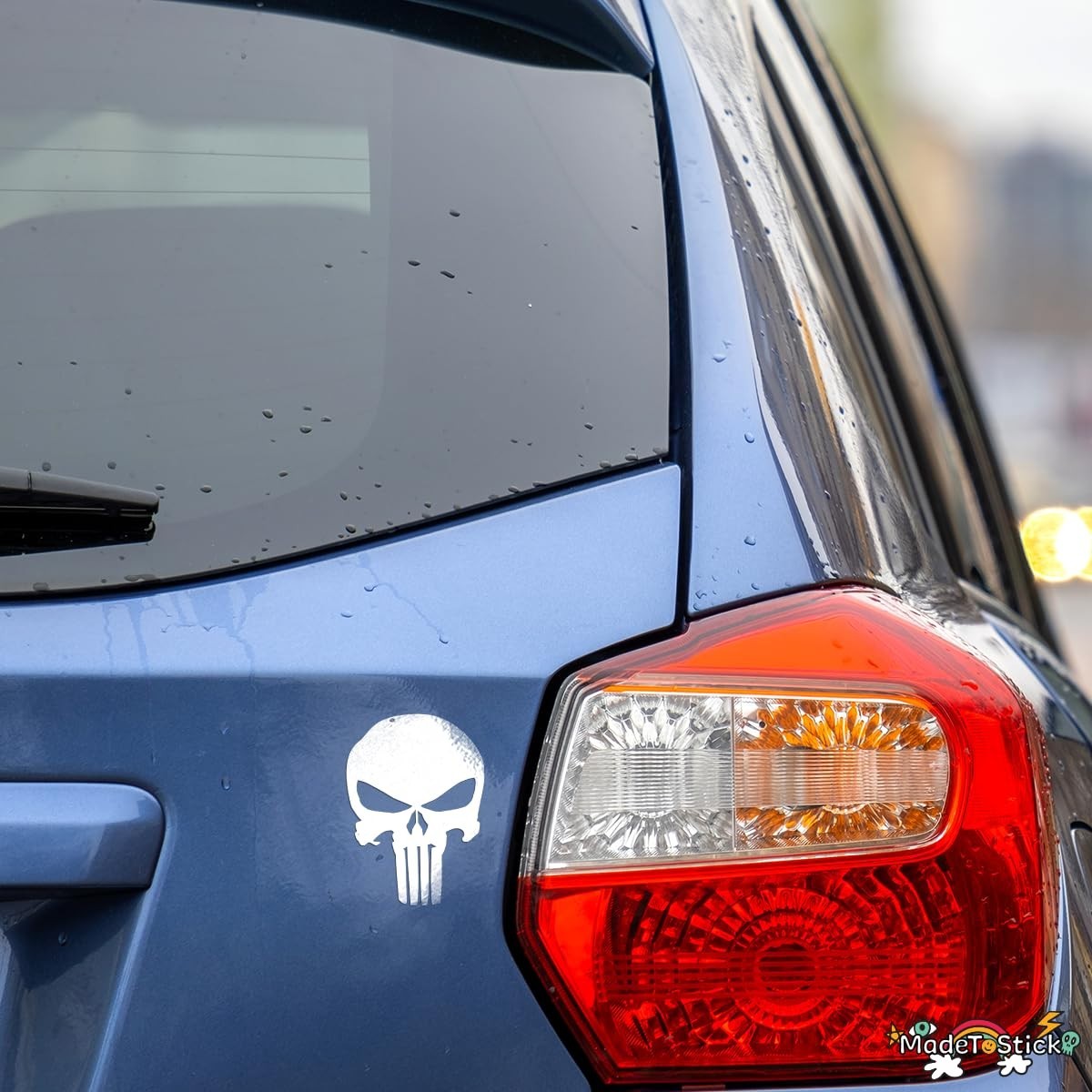 Skull Logo Tactical Gothic Style Vinyl Decal Car Motorcycle Sticker 3"x2"