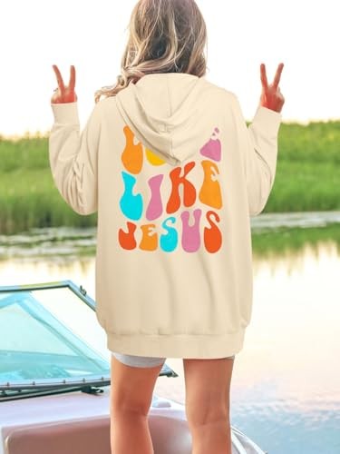 Christian Tshirts Women Love like Jesus Sweatshirt Jesus XX-Large Apricot