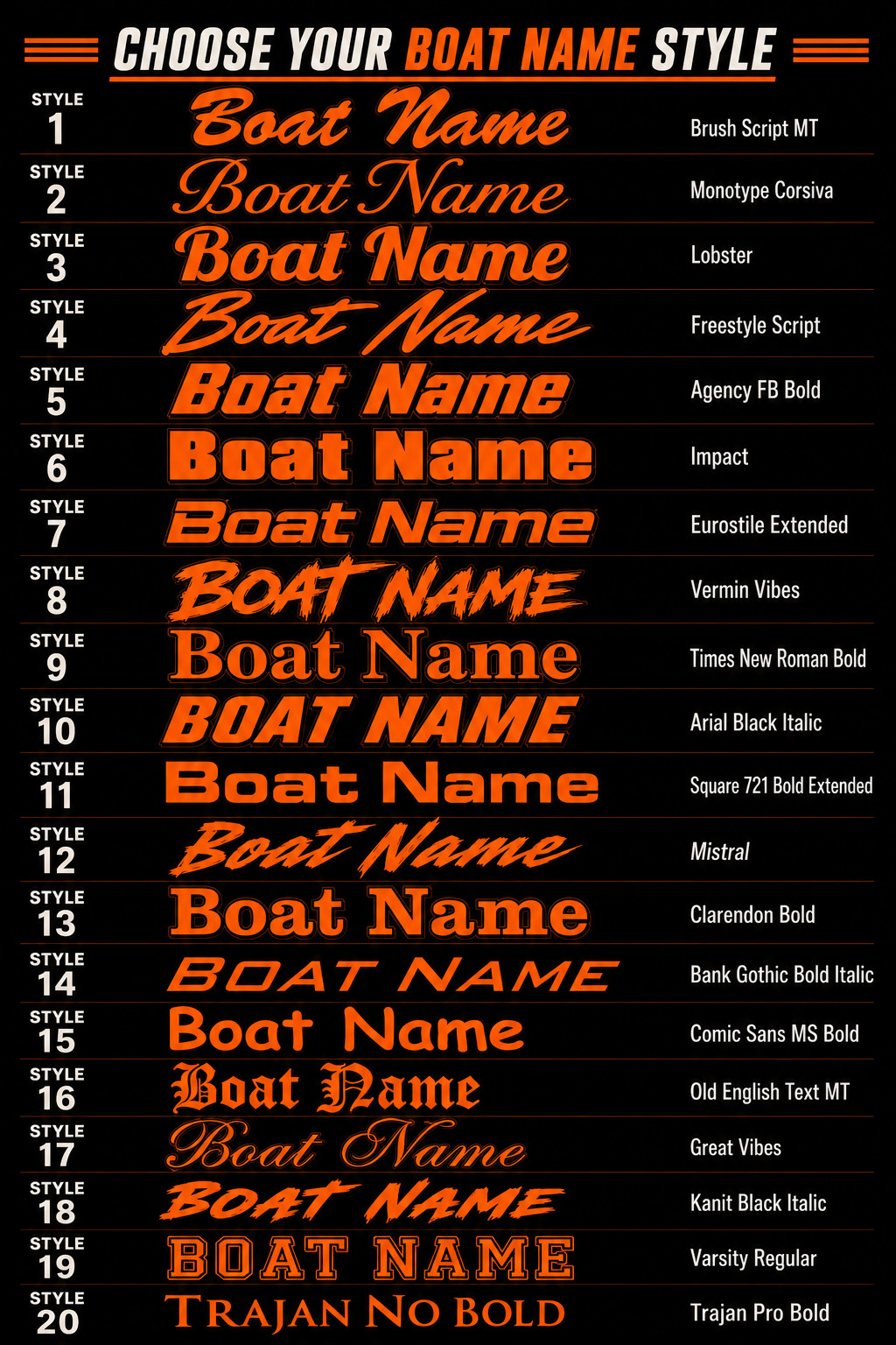 Boat Name Decal / Custom Hull Graphic / Premium Marine Vinyl Lettering