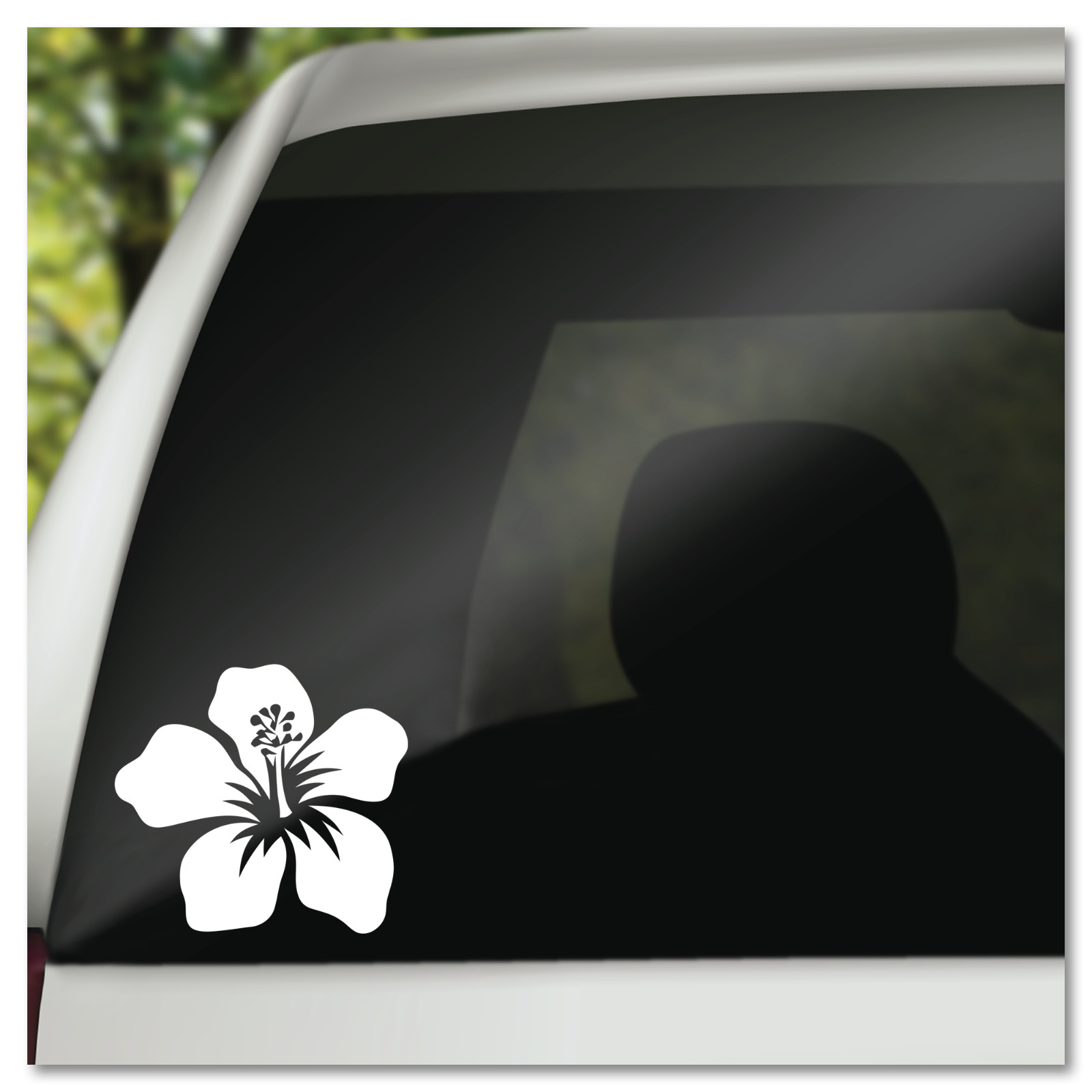 6" Hibiscus Flower Tropical Vinyl Decal Sticker