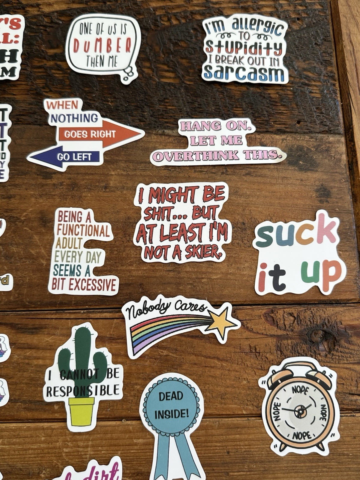 Stickers Pack of 49 Funny Sarcasm Stickers Durable Unique Laptop Bottle Thermos