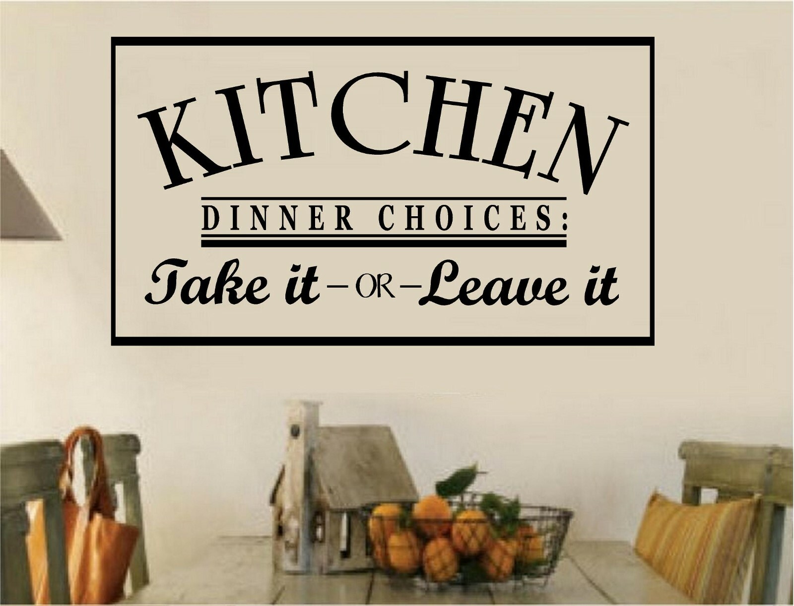 Kitchen Dinner Choices…Vinyl Decal Home Décor 12" x 21"