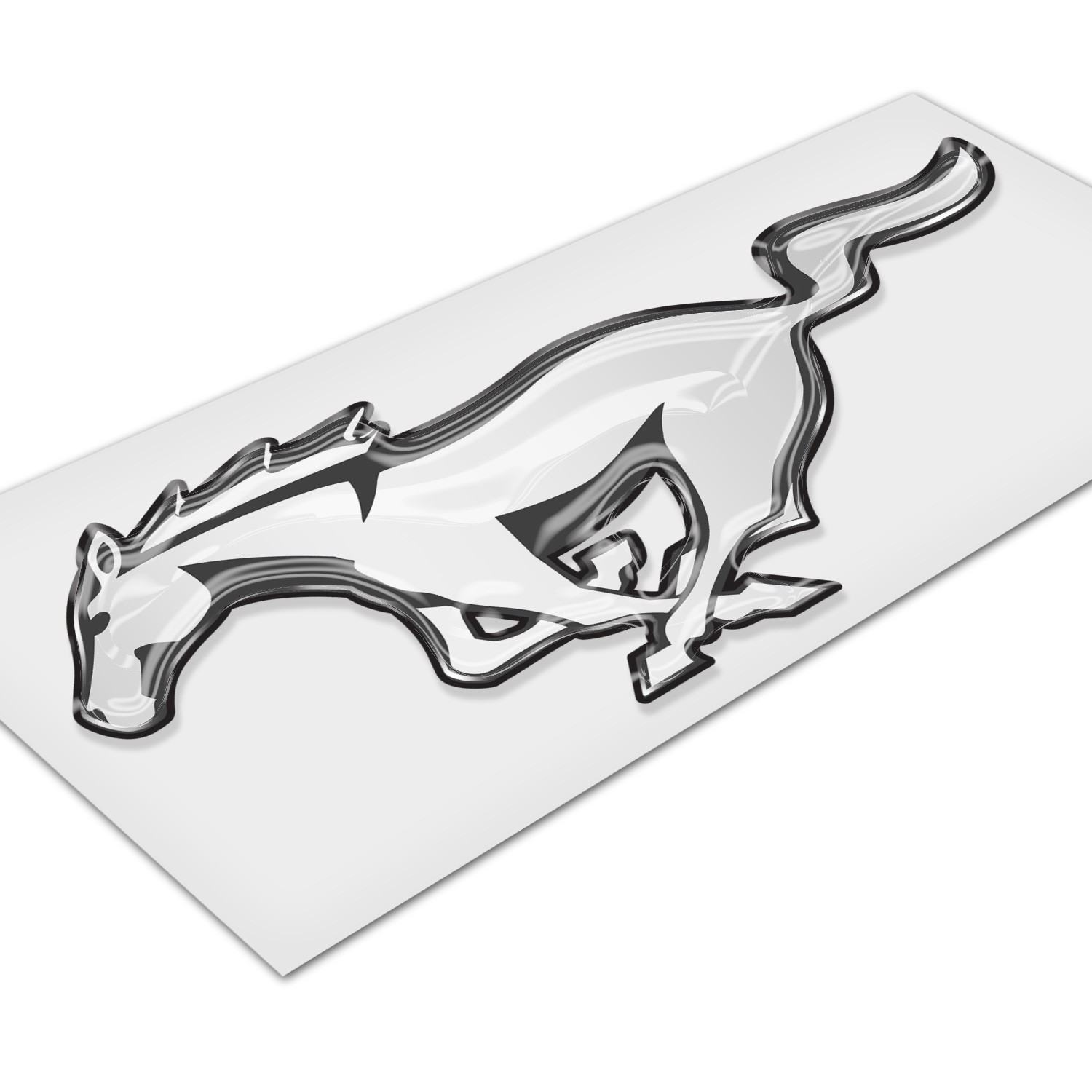 Ford Mustang 4" Full-Color Flexible 3D Clear Dome Decal