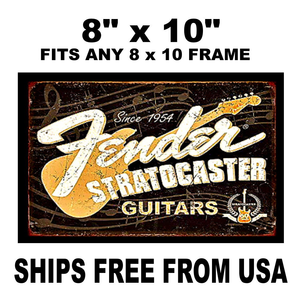 Fender Guitar Sticker Decal. Stratocaster Guitars. Vintage Replica 3 Sizes