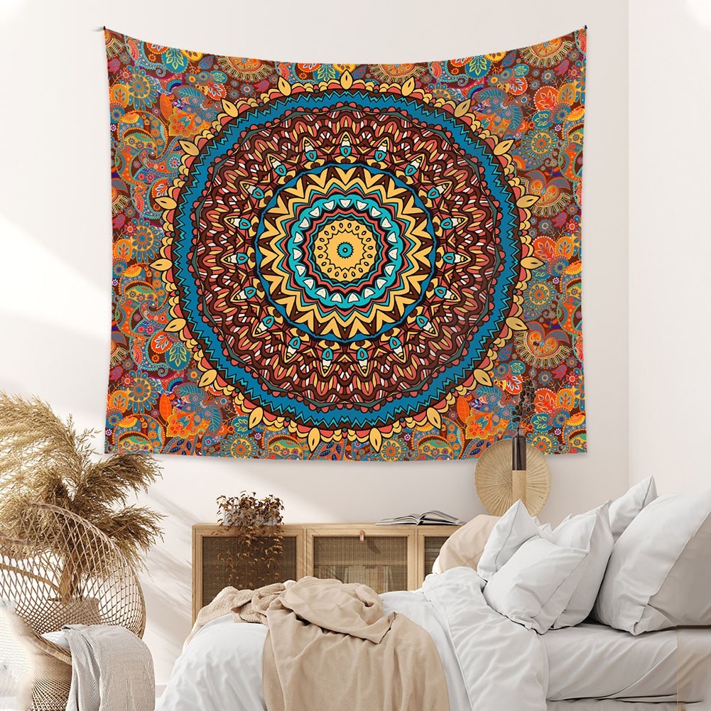 Vibrant and Colorful Mandala Wall Decor Perfect for Bohemian and Hippie Lovers