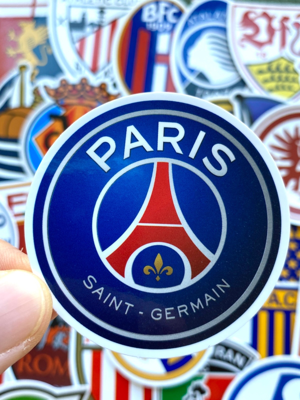 Football Soccer Clubs Logo Stickers, Champions League Water Bottle Laptop Decals