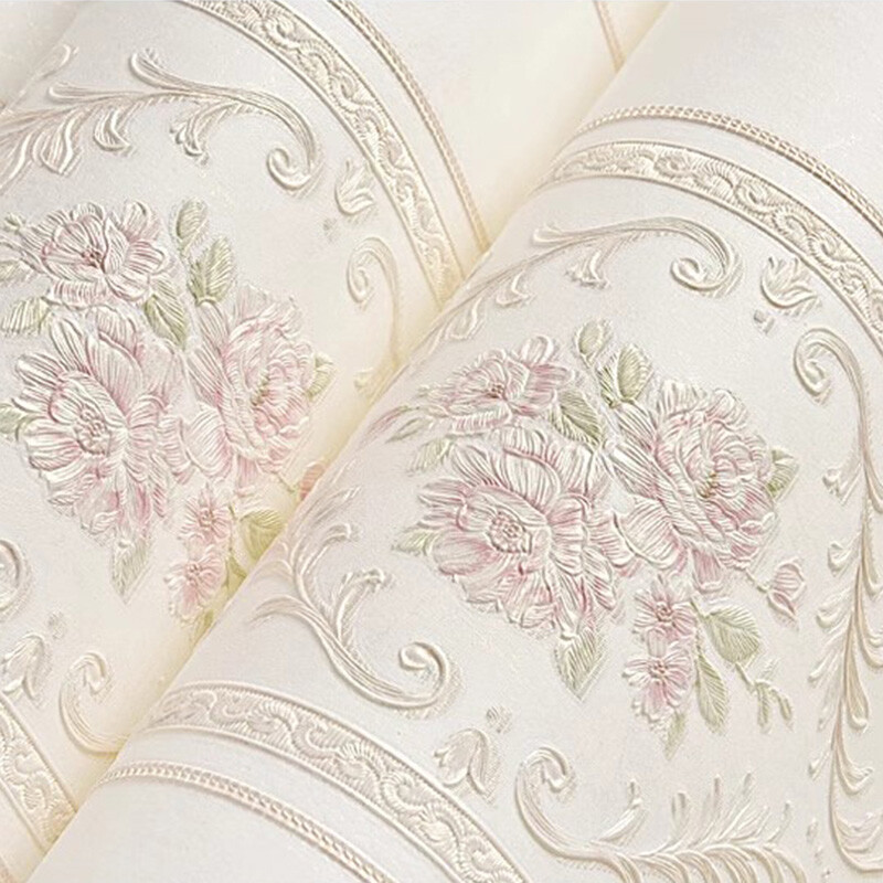 Retro Luxury Wallpaper Deep Embossed Flower Textured Non-woven Wall Decor NEW