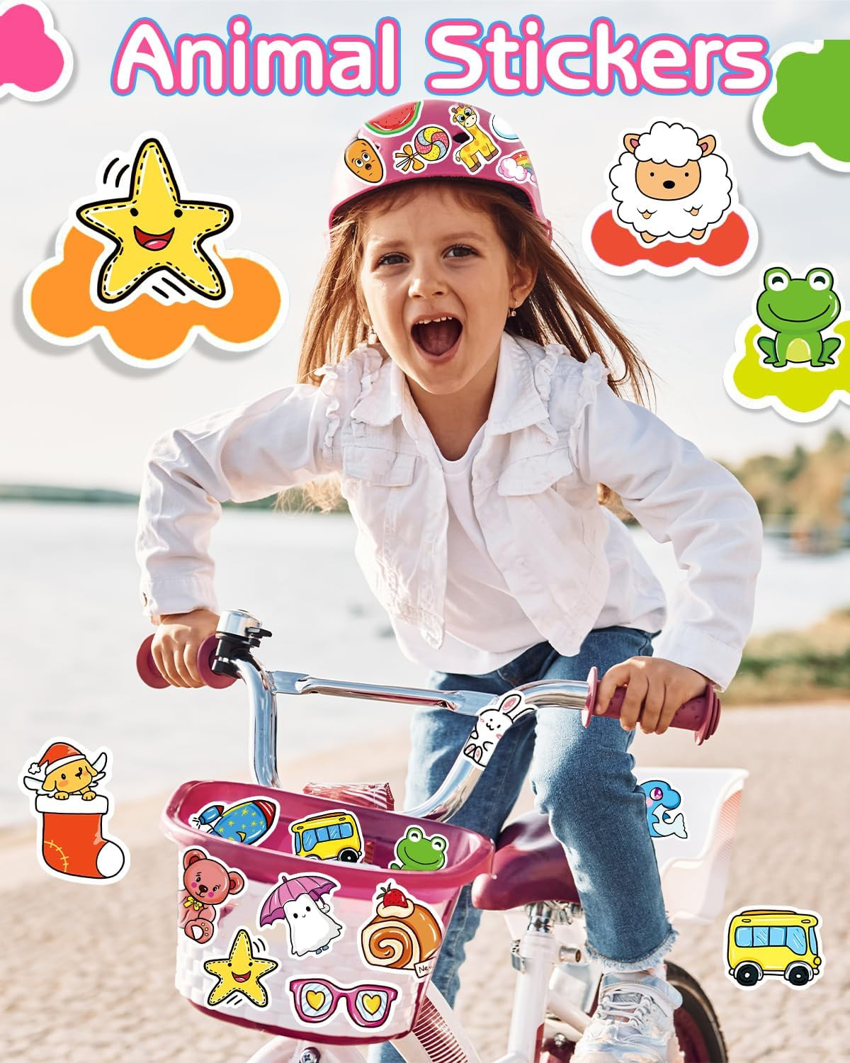 600 Pcs Cute Stickers for Kids, Water Bottle Stickers for Teens, Kawaii Vinyl Ph