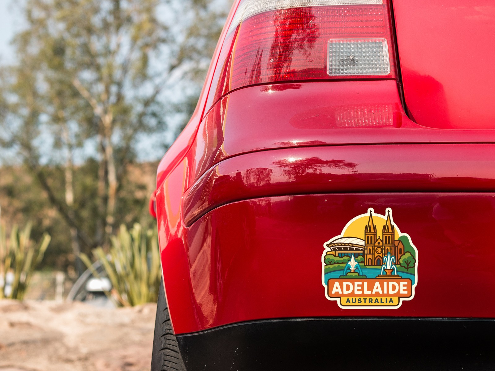 Adelaide Australia Sticker Decal Vinyl Die-Cut City Skyline Landmark Design