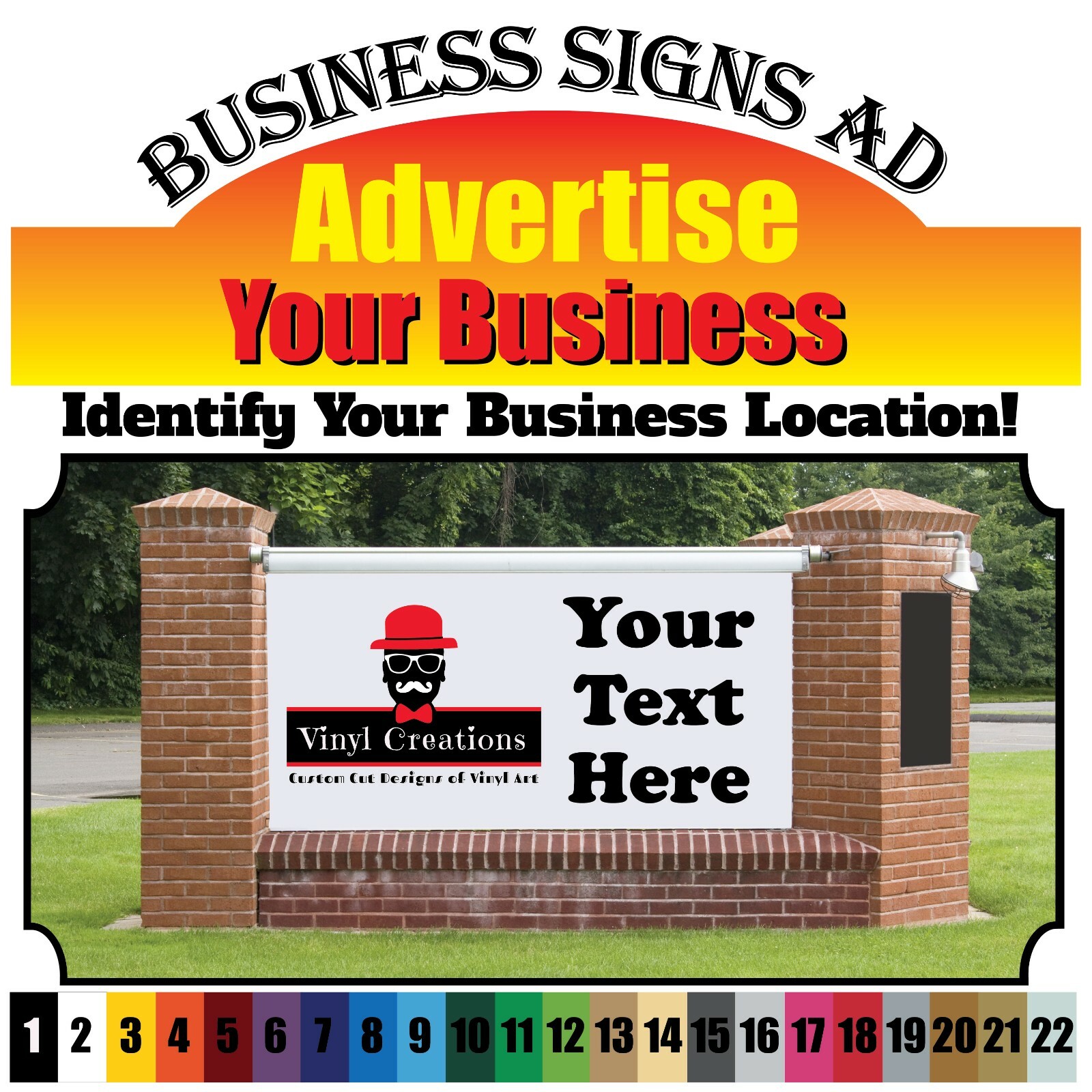 Custom Vinyl Text Business Name/Lettering Decal window Street Sign Logo Name