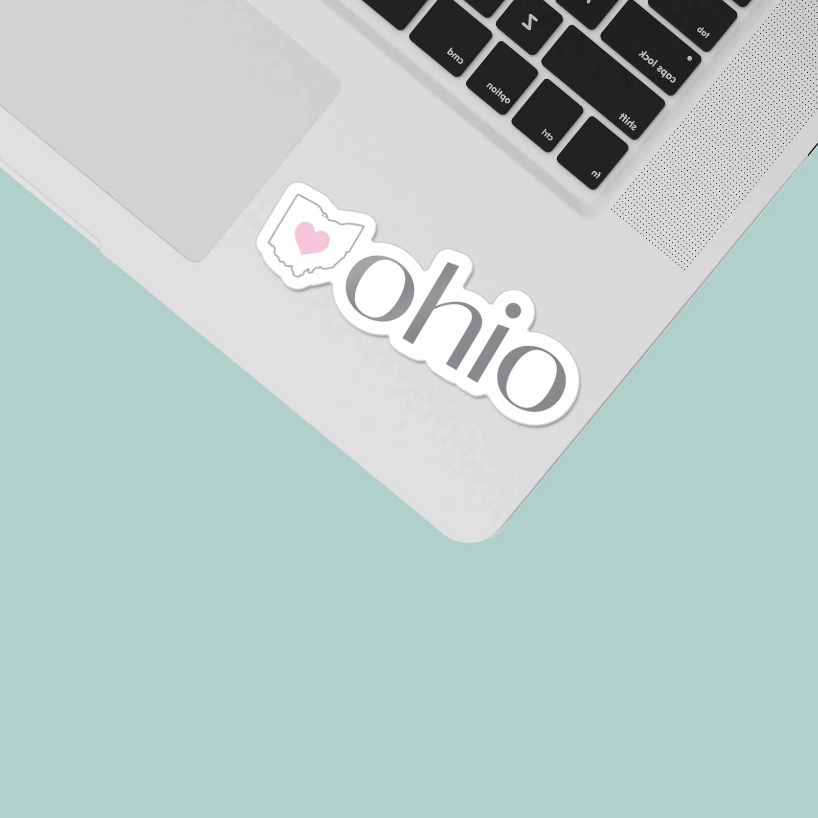 Ohio Heart Sticker – Cute State Map Midwest Decals for Laptop & Hydroflask