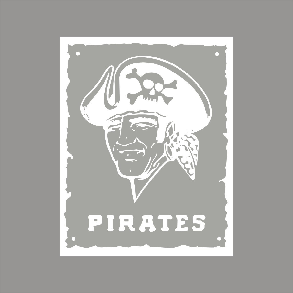 Pittsburgh Pirates #7 MLB Team Logo 1 Color Vinyl Decal Sticker Car Window Wall