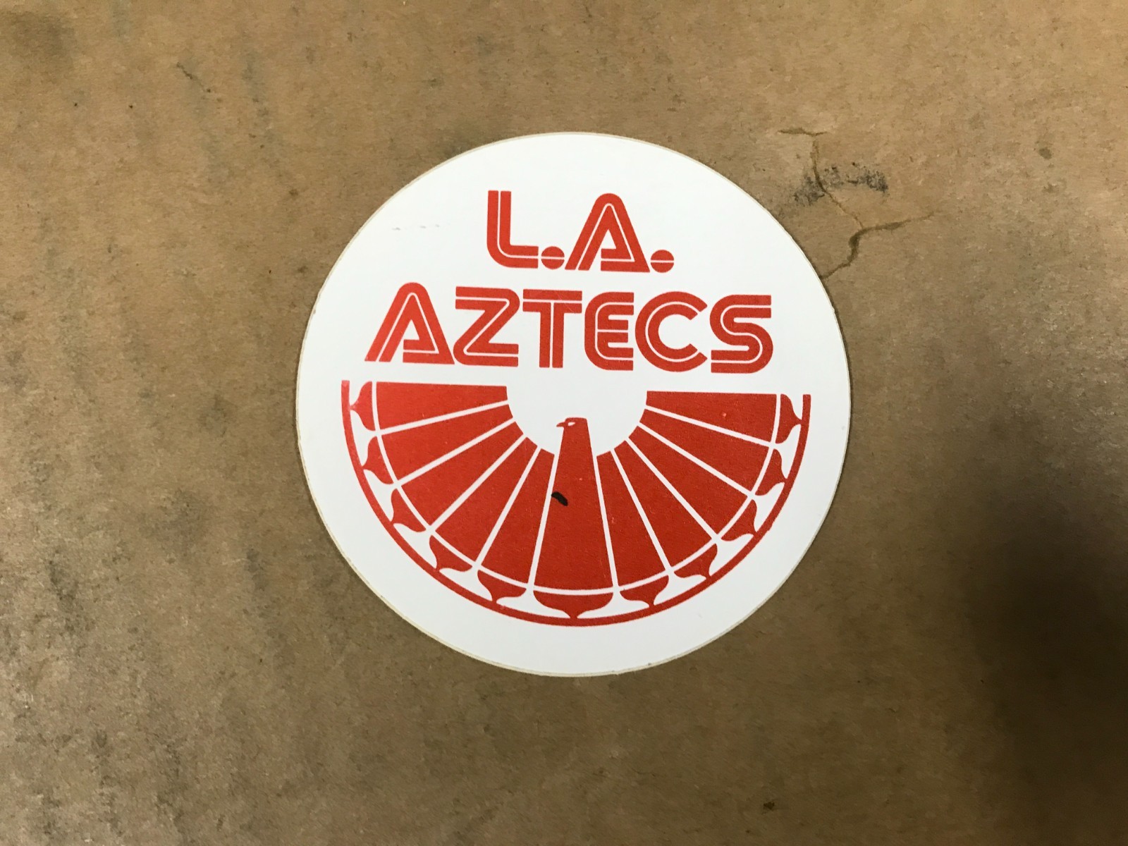 Vintage L.A. Aztecs Sticker – 3" In Diameter