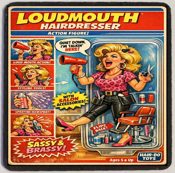Action Figure Funny Hairdresser Refrigerator Magnet M281