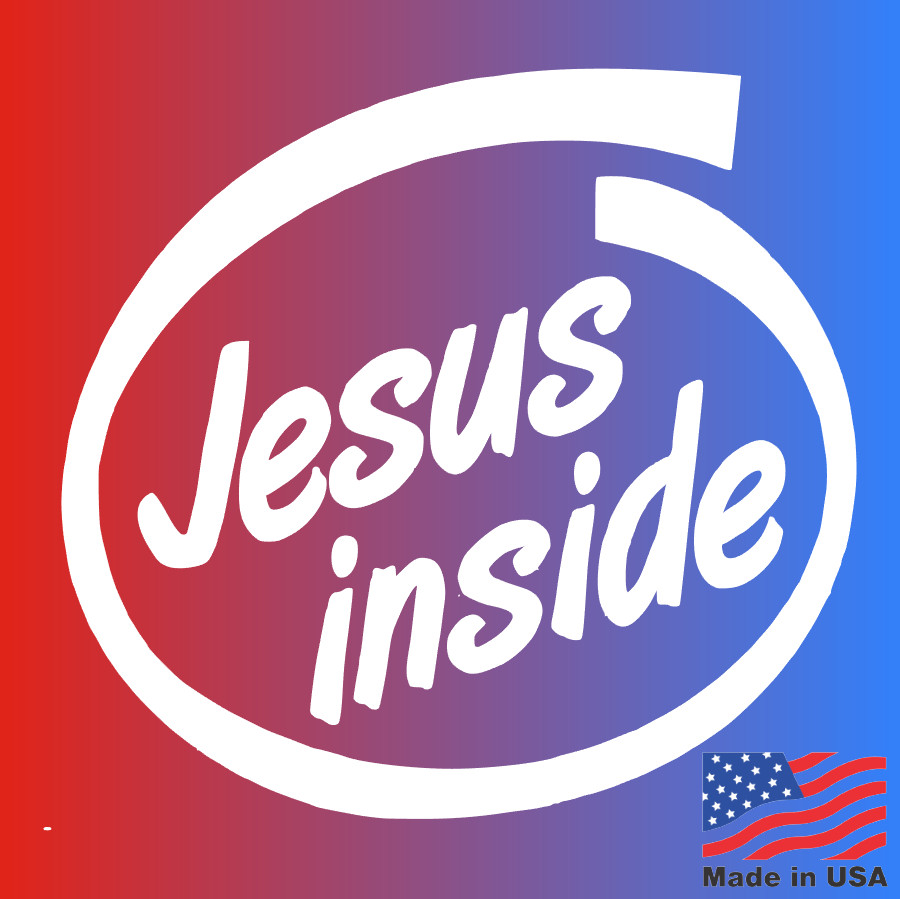 Jesus Inside Vinyl Decal – Many colors available – Free Shipping