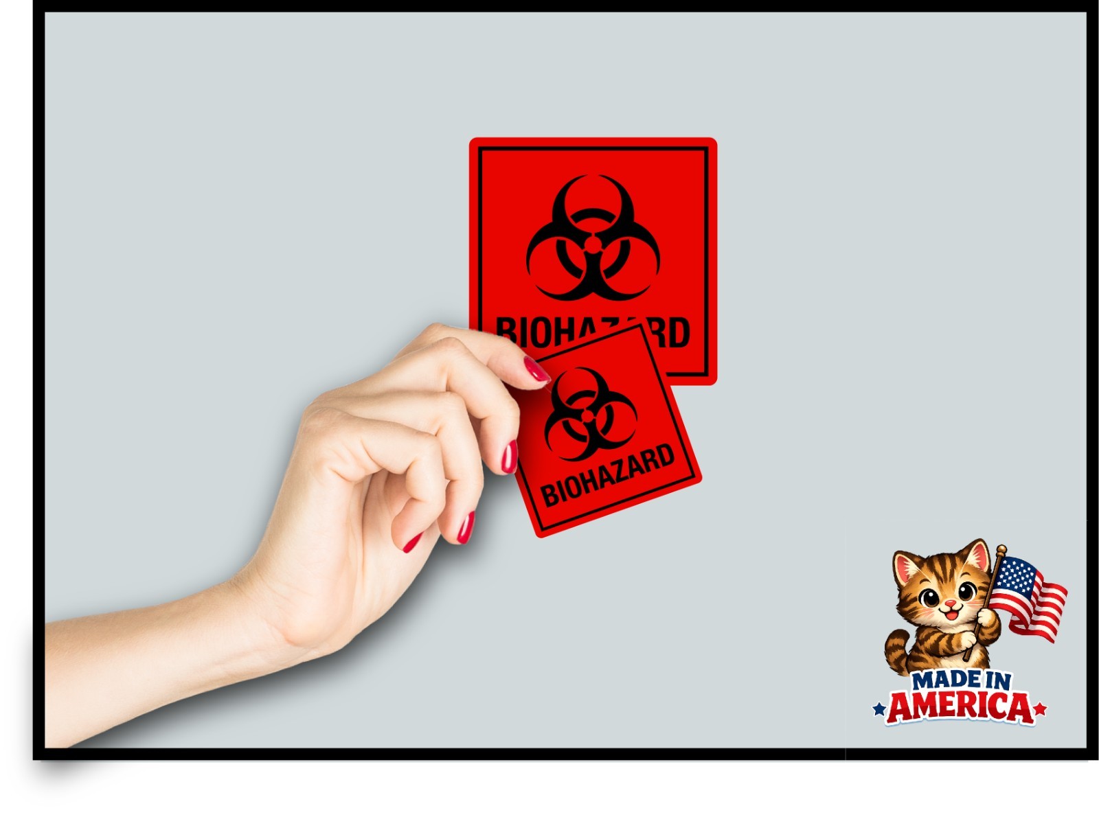 Biohazard Decal Sticker Warning Caution Hazardous Material Shop Safety Attention