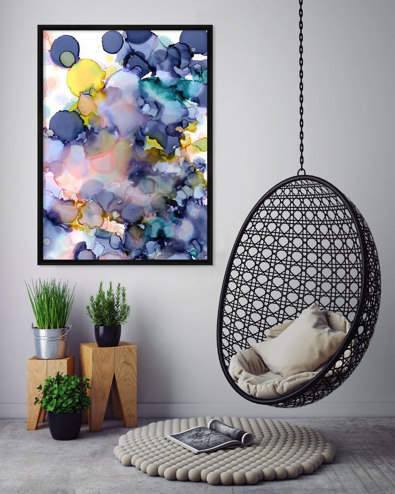 3D Pattern Abstract 685 Fake Framed Poster Home Decor Print Painting Unique Art