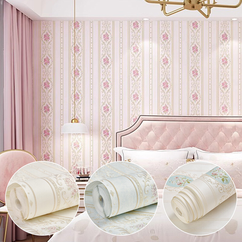 Retro Luxury Wallpaper Deep Embossed Flower Textured Non-woven Wall Decor NEW