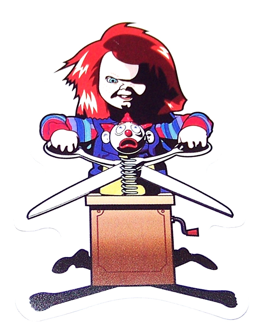 CHUCKY Child's Play Cut Sticker Decal Movie Horror Chucky Doll Film