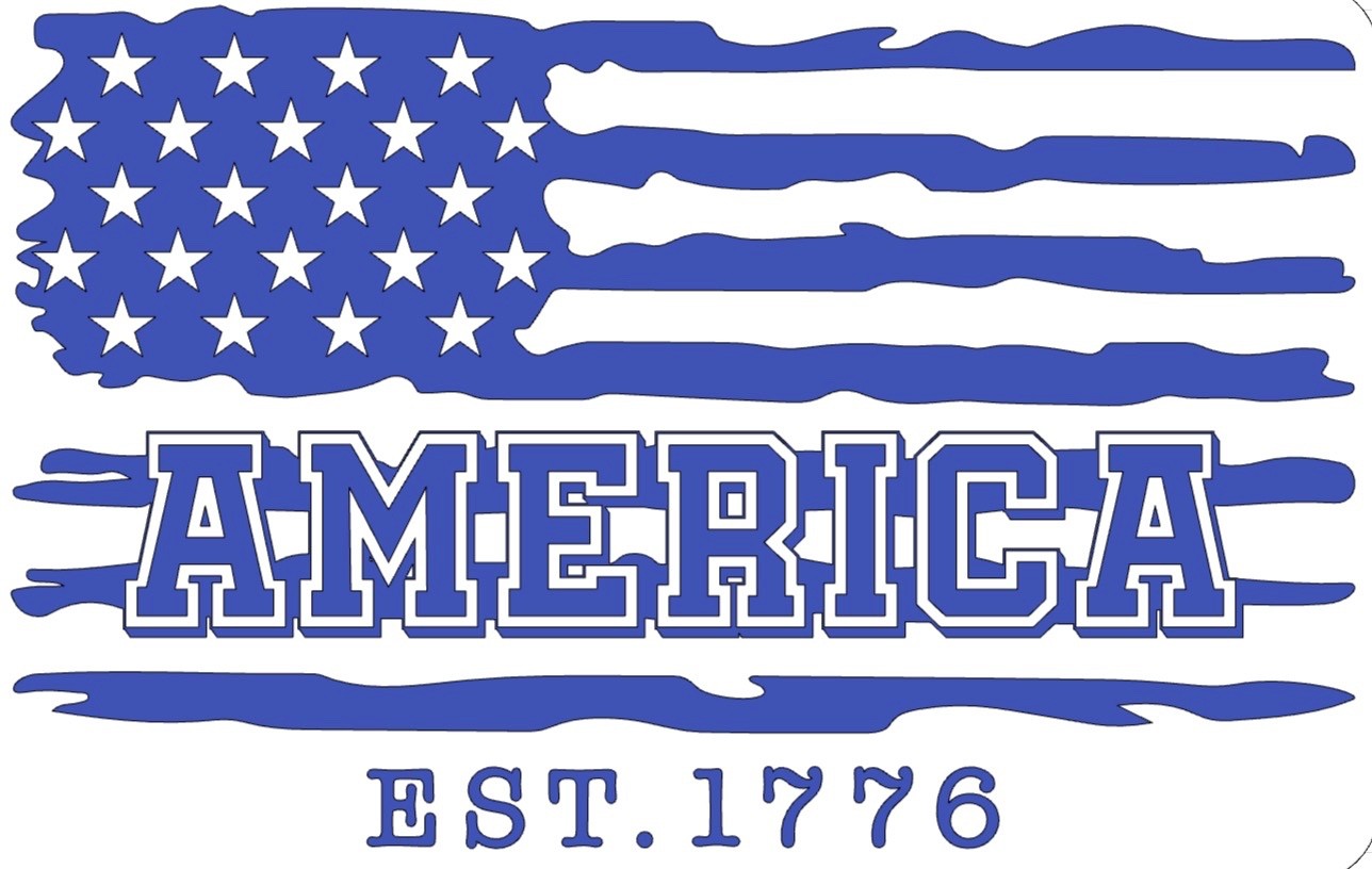 1776 America Vinyl Decal Sticker Patriotic American Flag USA Freedom