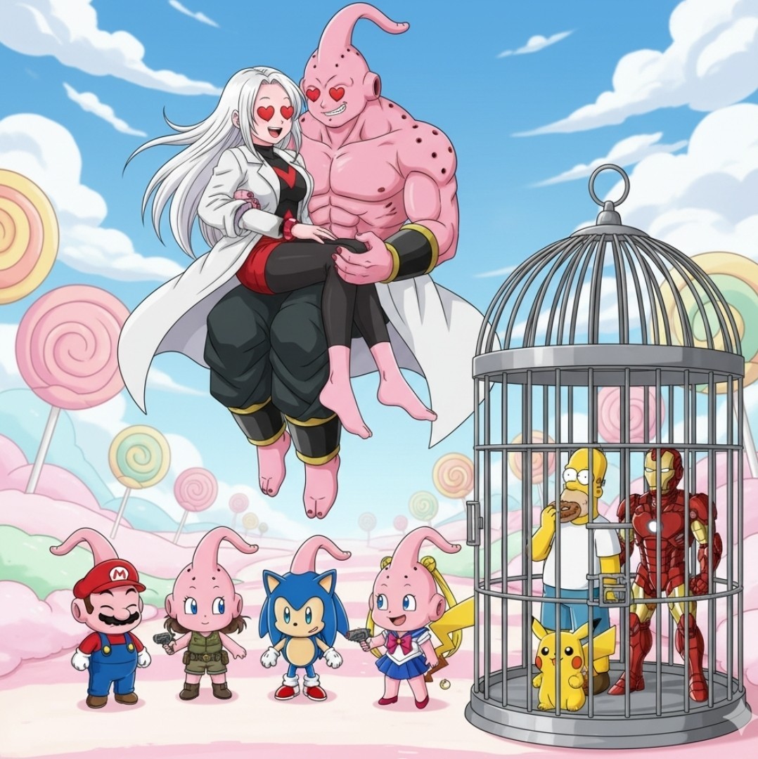 Pop Culture Poster Collection Majin BU Multiverse Hero Absorbed Fan Art